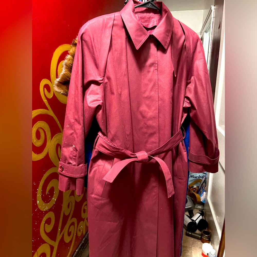 Vintage London Fog Burgundy coat size 10
